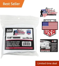 Pro-Shot 1 3/8" Gun Cleaning Patches - 500 Ct, 100% Cotton Flannel Quality