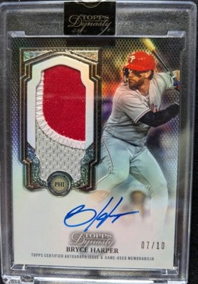 Topps 2023 Dynasty Bryce Harper Dynastic Deed Auto Patch DAPB-BH 07/10