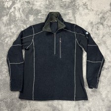 Kuhl Interceptr Men  s S Fleece Lined Jacket Navy Blue 1/4 Zip Pullover Outdoor
