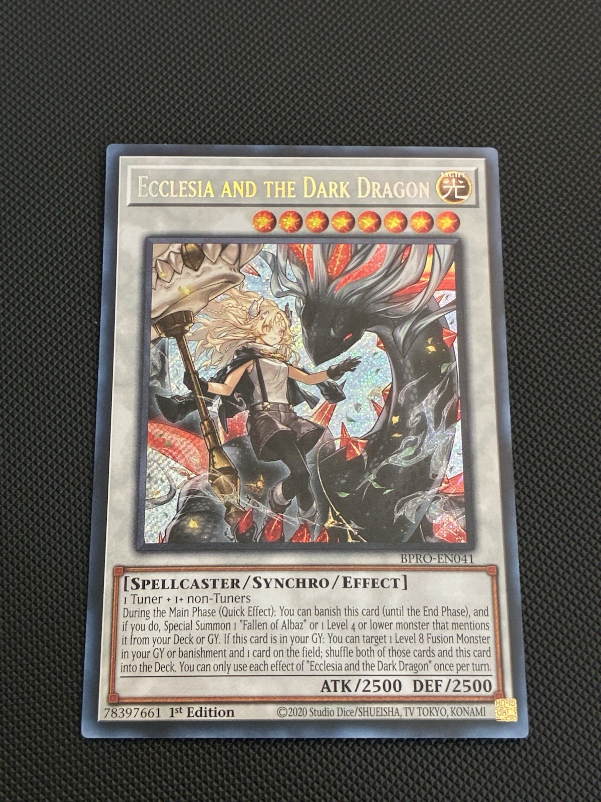 Yugioh | Ecclesia and the Dark Dragon BPRO-EN041 Secret Rare 1st Edition Mint NM