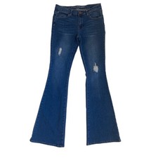 Articles of Society Indianola Distressed Flare Jeans Blue 5055PLV-644 Size 7/28