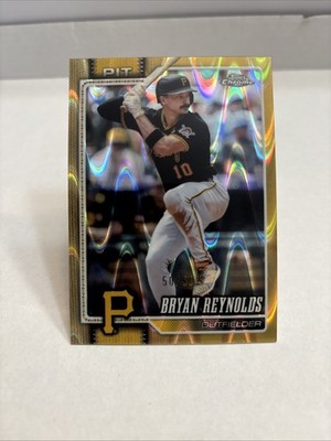 2026 Topps Chrome Bryan Reynolds Gold Wave Refractor 50/50 #163 Pirates