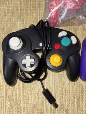 Gamecube Controller Fiotok Black Purple Tested Working