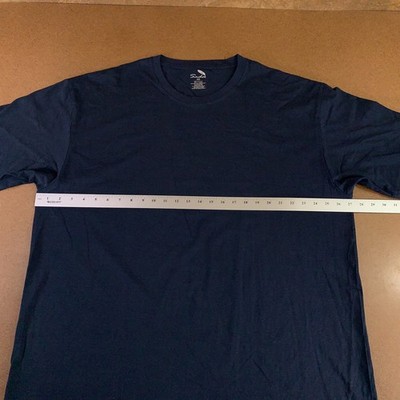 Sada Mens Size 4X Navy Blue Cotton Short Sleeve Crew Neck T-Shirt