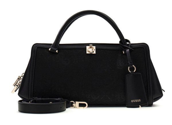 Guess Audrey Logo Girlfriend Satchel S Schultertasche Tasche Black Logo Schwarz-image