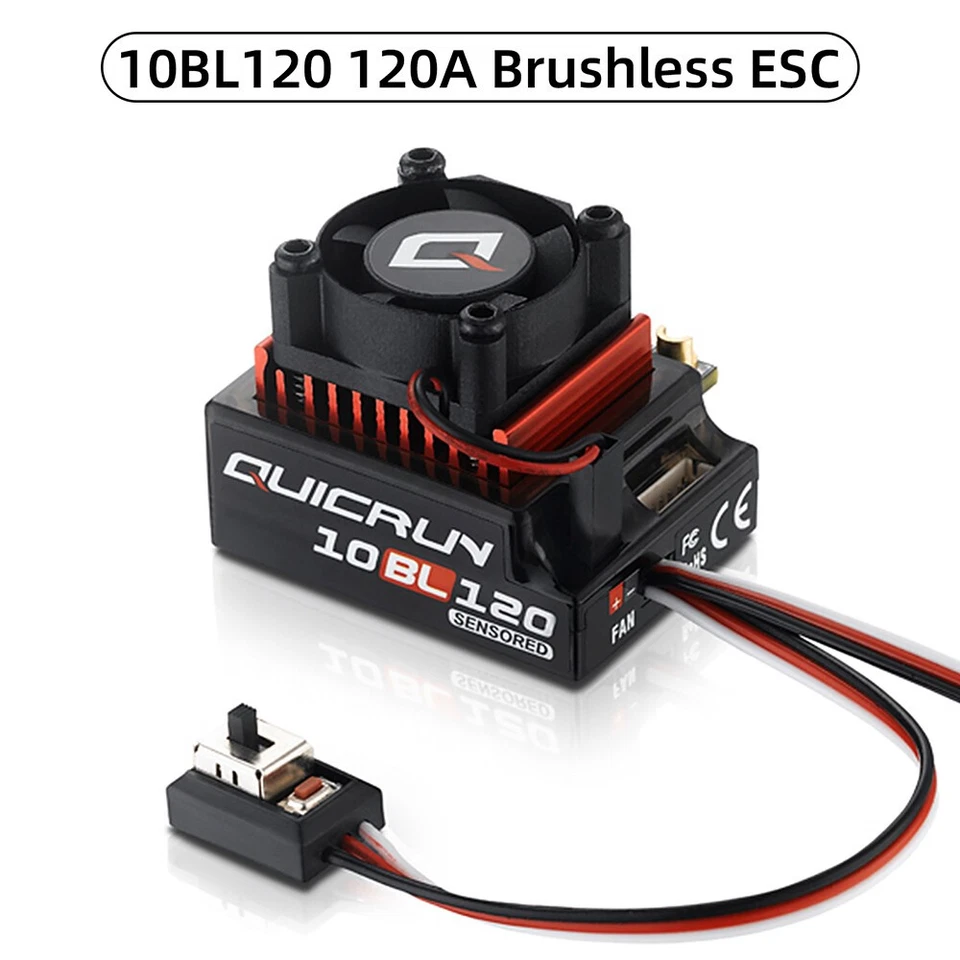 Hobbywing QUICRUN Sensored 120A/60A 2-3S Lipo Brushless ESC for 1/10 Car - Image 4 of 4
