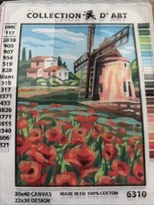 Collection D Art Printed needlepoint Tapestry Gobelin 30x40cm Canvas Only