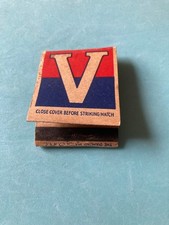 Nice WW2 Era "V" for VICTORY Matchcover Diamond Match