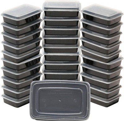 32 Pack - SimpleHouseware 1 Compartment Reusable Food Grade Meal Prep Storage...