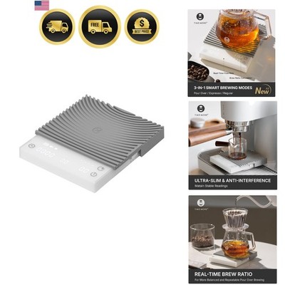 Coffee Scale Digital Espresso Pour Over Timer Flow Rate Ratio 3 Modes 0.1g