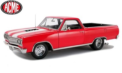 New Acme 1:18 Scale 1965 Drag Outlaw Chevrolet El Camino (Red) A1805411