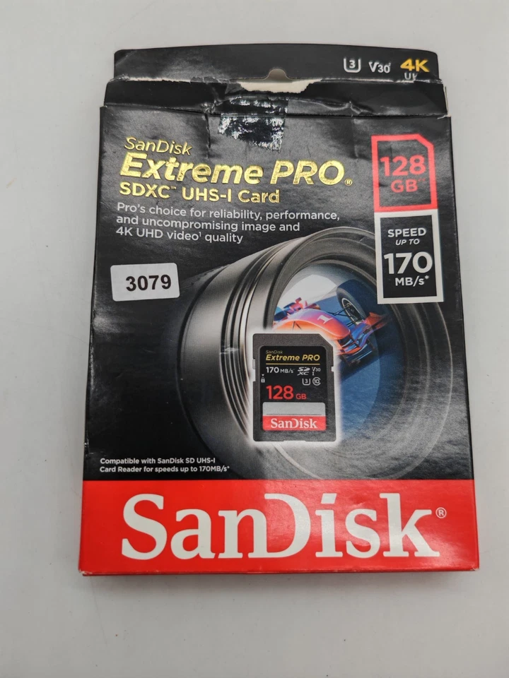 SanDisk Extreme PRO 128GB SDXC Memory Card up to 170MB/s, UHS-1, Class 10, U3, V - Bild 2 von 2
