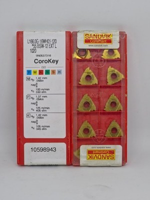 Sandvik L166.0G-16WH01-120 1020 Carbide Threading Insert 10 PCS