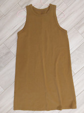 A New Day Brown Sleeveless Round Neck Knit T-shirt Dress. Size S