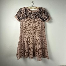 Free People Beautiful Dreamer Sheer Floral Lace Embroidered A-Line Dress Small