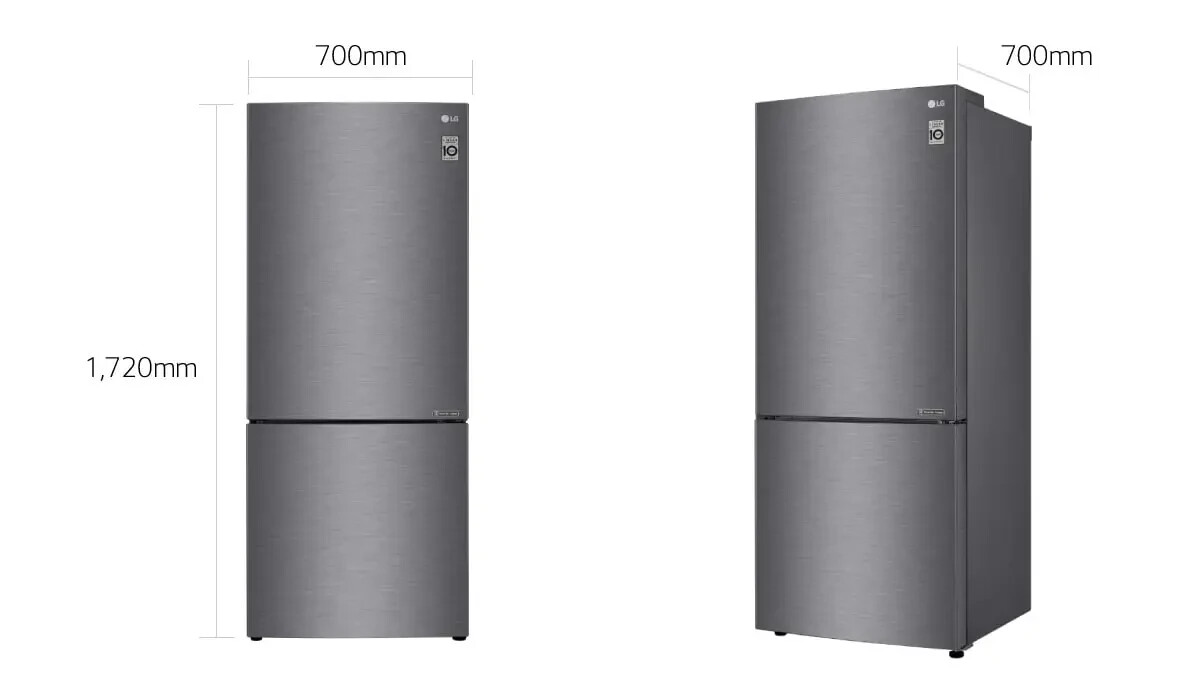 LG GB455UPLE 454L Bottom Mount Fridge Dark Graphite 8806098513390 eBay