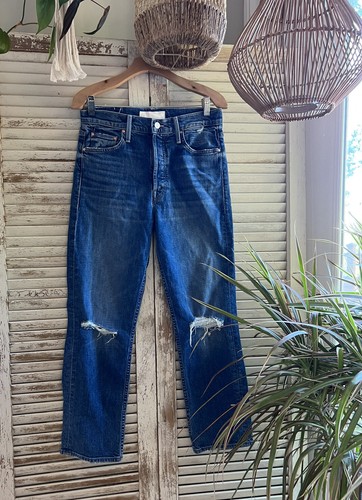 Nuevo con etiquetas Mother Tomcat 29 Jugando con Tijeras Relajados Jeans Rectos Recortados de Socorro - Imagen 2 de 21