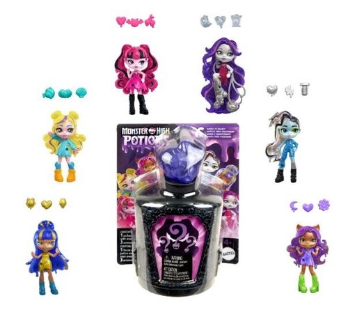 Monster High Potions Mini Doll Surprise Character Figure with Water Reveal