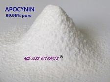 APOCYNIN, 99.95 pure, white powder, ANTI-AGING, Immune System Booster/Restorer