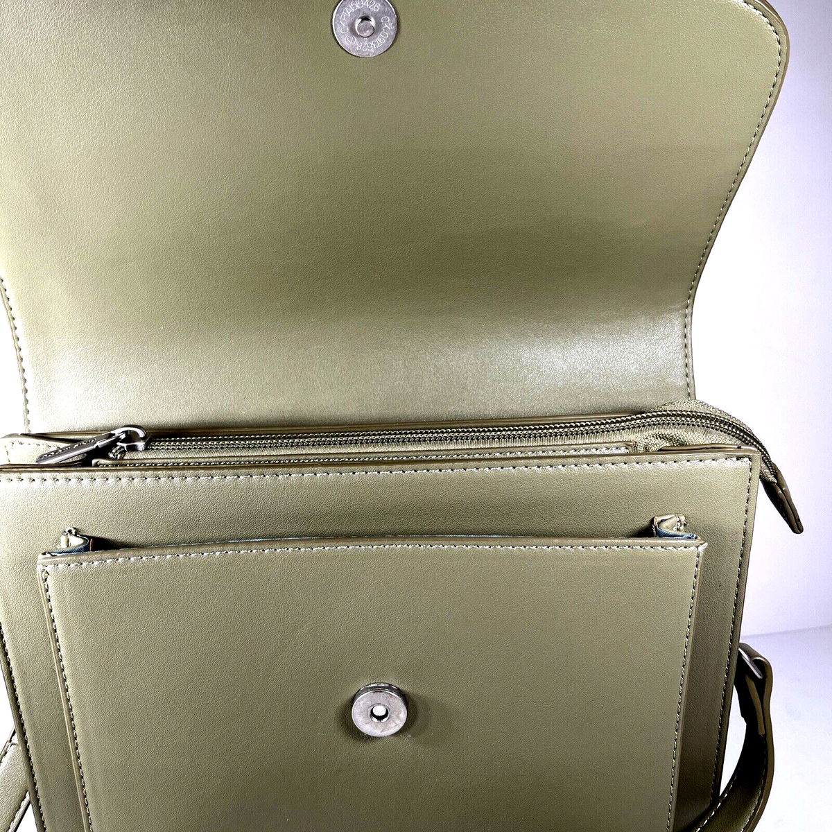 Pixie Mood Zoe Olive Green Vegan Faux Leather Crossbody Shoulder