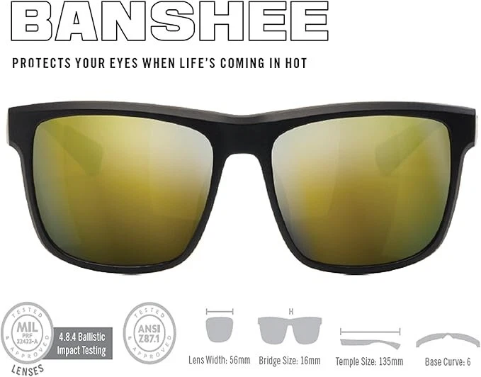 Vortex Optics Banshee Sunglasses UV Protection Polarized Ballistic