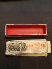 Vintage Marine Band Hohner harmonic box