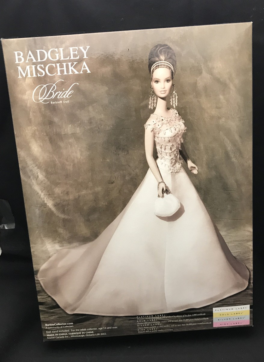 BADGLEY MISCHKA BRIDE GORGEOUS BARBIE 2003~GOLD LABEL~MINT