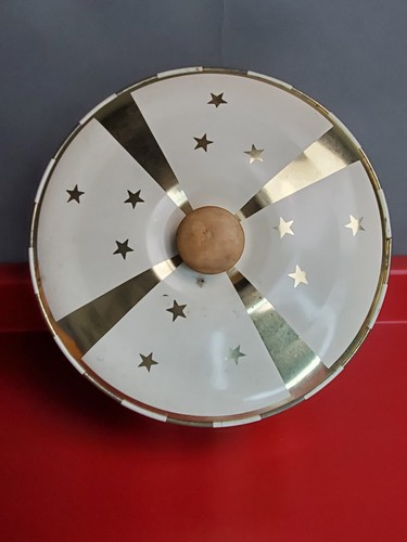 Vintage MCM Insulated Ice Bucket white/gold Cake Metal Tin Guildcraft Container - Picture 6 of 6
