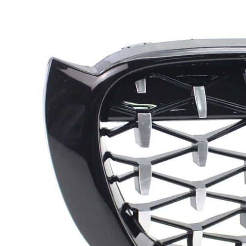 Front Kidney Grille Grill Diamond Meteor Style For 2014-2017 BMW X4 F26 X3 F25 - Picture 11 of 11