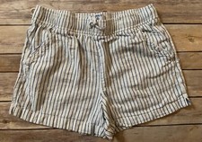 Girls' Old Navy Cream with Blue Stripes Linen Shorts Size XL