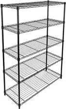 Simple Deluxe 5-Tier Heavy Duty Storage Shelving Unit 36''LX14''WX70''H Black