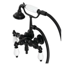 Aqua Vintage 3-3/8 Inch Wall Mount Tub Faucet with Hand Shower