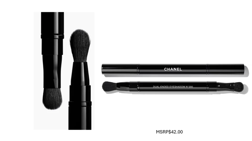 NUEVO CHANEL Cepillo de Sombra de Ojos Retráctil Doble Extremo No. 200 Foto 3 de 4