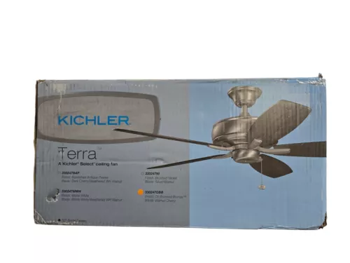 KICHLER 330247OBB Terra 52" Indoor Oil Brushed Bronze Downrod Mount Ceiling Fan