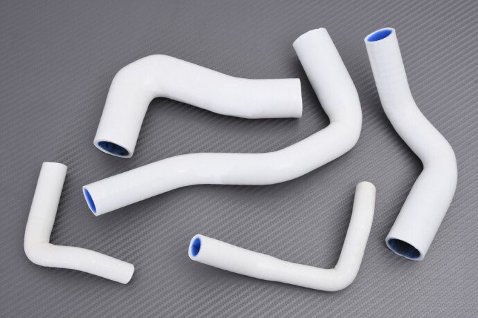 Durites radiateur blanches MT09 2014-2016 silicone haute résistance