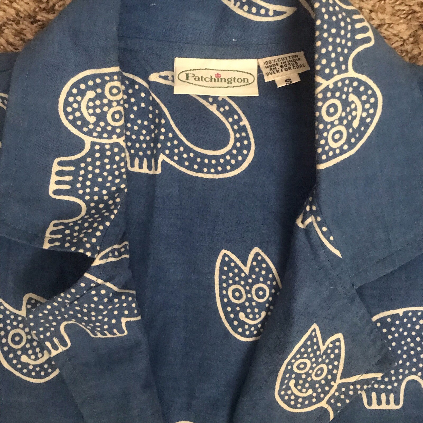 Patchington Blue Cat Lover Open Front Jacket  Sma… - image 2