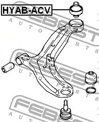 HYAB-ACV FEBEST Control Arm-/Trailing Arm Bush for ,HYUNDAI,HYUNDAI (BEIJING)