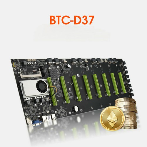 Placa madre minera BTC-T37 BTC-D37 BTC-S37 8 GPU ranura de memoria tarjeta CPU DDR3 HDMI - Imagen 13 de 15
