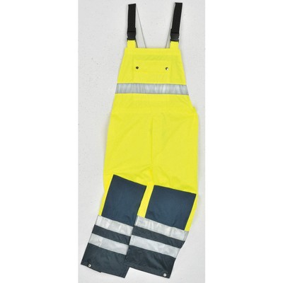 OCCUNOMIX LUX-TENBIB-Y2X Rain Bib Overall,Class E,Ylw/Grn,2XL 9RUD5
