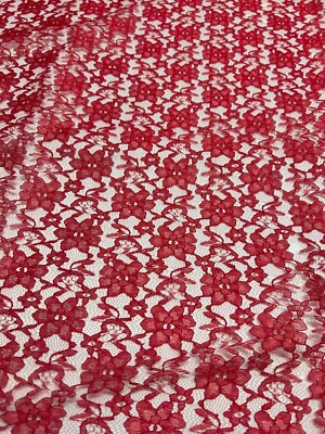 Light Weight Floral Raschel Lace Fabric- 60'' Wide By the Yard