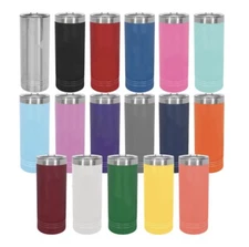 22 oz. Tall Skinny Tumbler, Plain or Engraved! Hot & Cold Work-Home-Car Tumbler!