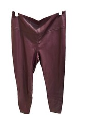 WHITE HOUSE BLACK MARKET Vegan Leather Runway Legging Purple Size 12 NWT