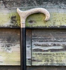 Antique Style Derby Handle Cane   Handcrafted Brass  Wood Walking Stick for Gen