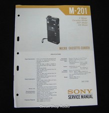 Original Sony M-201 Micro Cassette Corder Service Manual