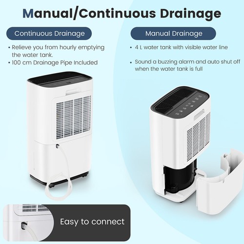 25L Dehumidifier Air Purifier with Humidistat LCD Display for Home Laundry UK - Picture 14 of 16