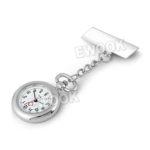 Ladies Heart Nurse Watch Metal Nursing Nurses Pendant Pocket Fob Brooch Quart A - Picture 15 of 15