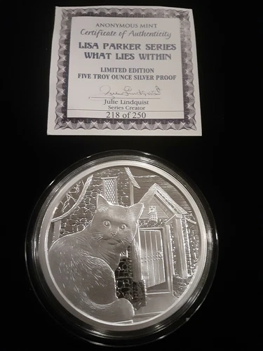5 oz Silver Lisa Parker Series WHAT LIES WITHIN 5 oz Silver Proof Round + COA