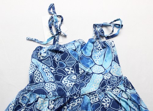 Kenny Flowers X Mauna Kea Girls' The Hawaii Honu Dress SG4 Blue Size 7 NWT - Picture 2 of 3