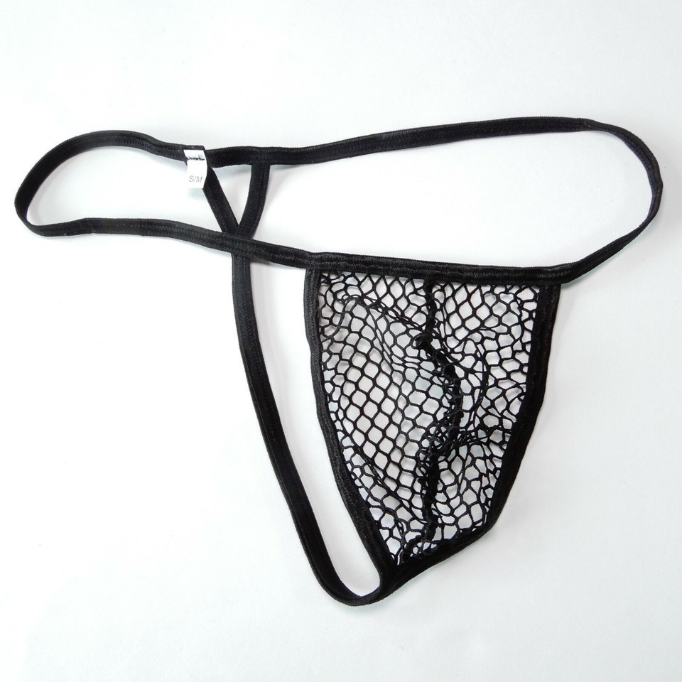 K799 Mens String Pouch Thong G-string Triangle back Big Net Fishnet | eBay