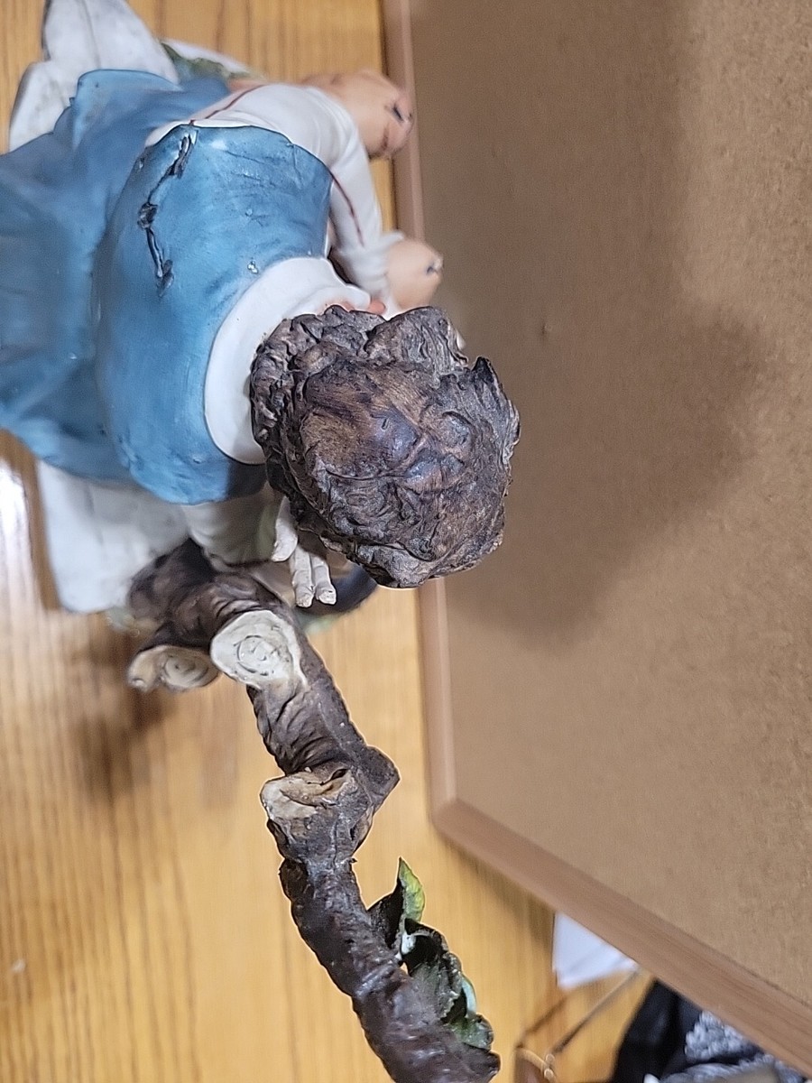 CAPODIMONTE FIGURE OF MAN FEEDING DOG While Sitting On A Bench | eBay